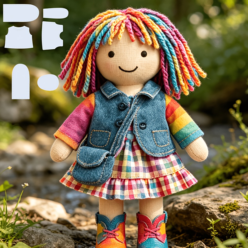 TEMU 1 Set Of 6pcs, Cute Doll Handmade Stencils, Art Decoration Templates, Reusable Painting Stencils, For Handicrafts, Painting, Canvas, Diy,