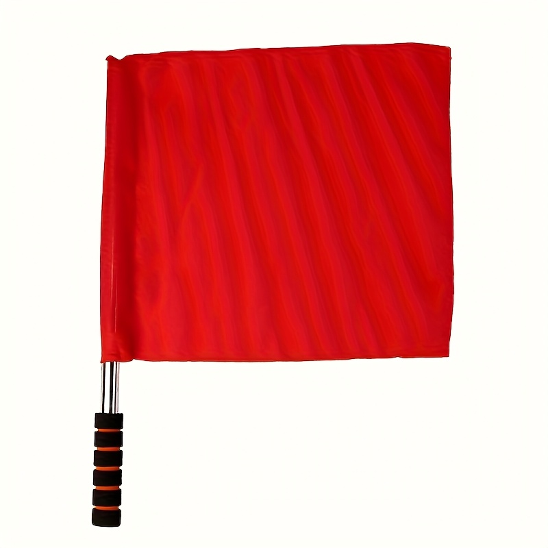 TEMU 1-pack Stainless Steel Referee Flag For Track And Field, Soccer, And Traffic Control