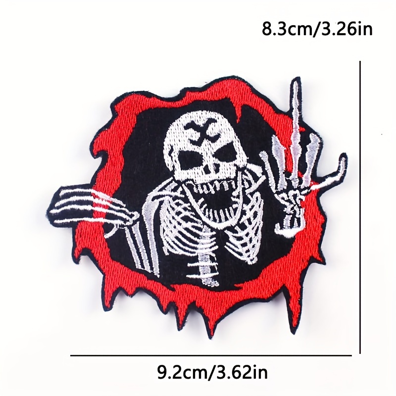 1pc Hip Hop Punk Patch Iron On Embroidery Patches For Clothing Thermoadhesive Patches On