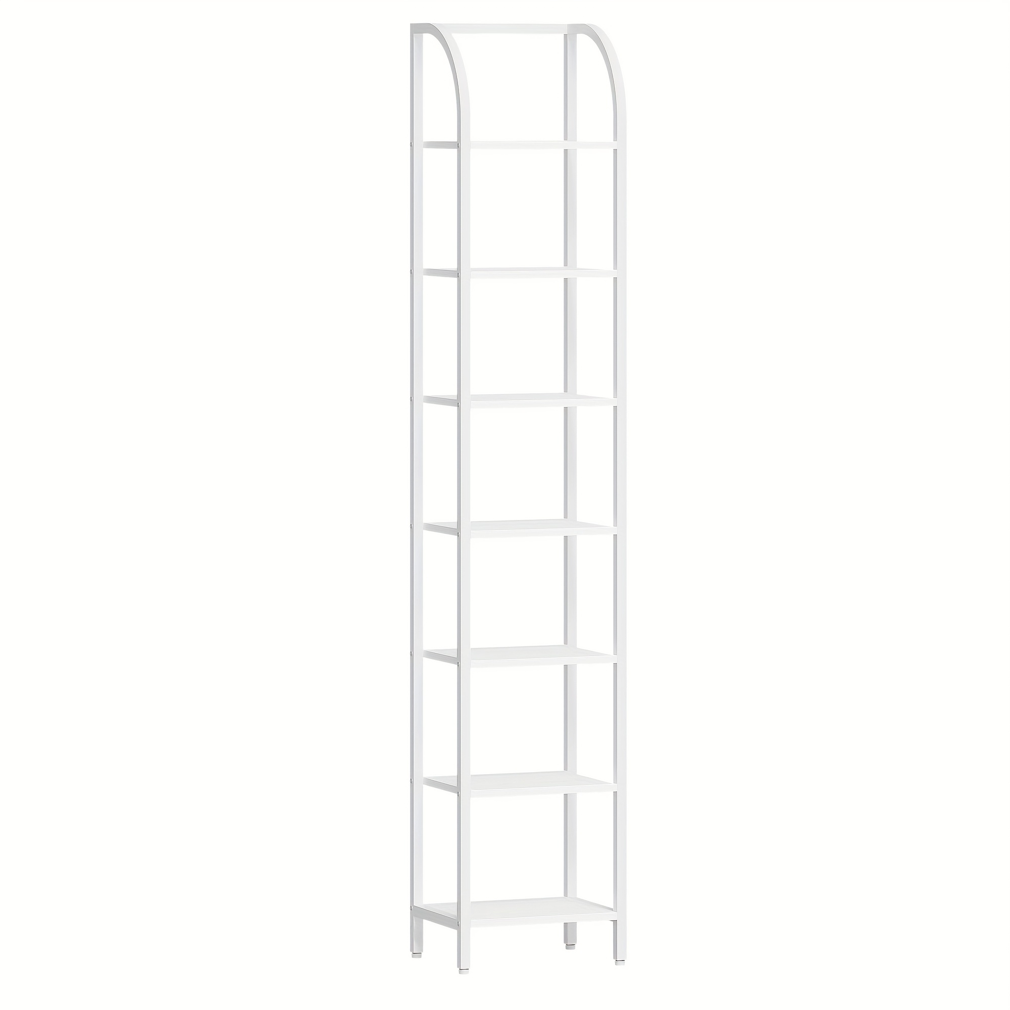 TEMU Scaffale Stretto a 7 Ripiani, , Mobiletto Contenitore, Scaffale , Struttura in Metallo, per Ufficio, Soggiorno, Camera da Letto, Cucina