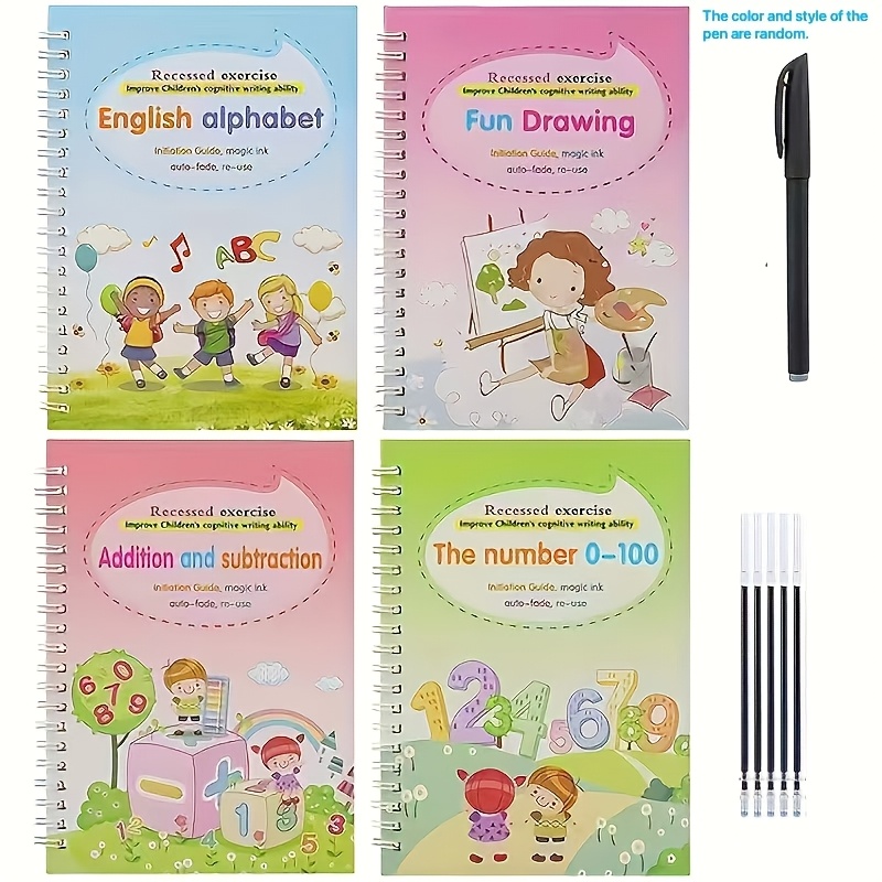 Magic Calligraphy Exercise Book, Beginner Digital English Writing Practice Book, Fun Reusable Copybook Learning Materials, Paper Christmas And Thanksgiving Gifts