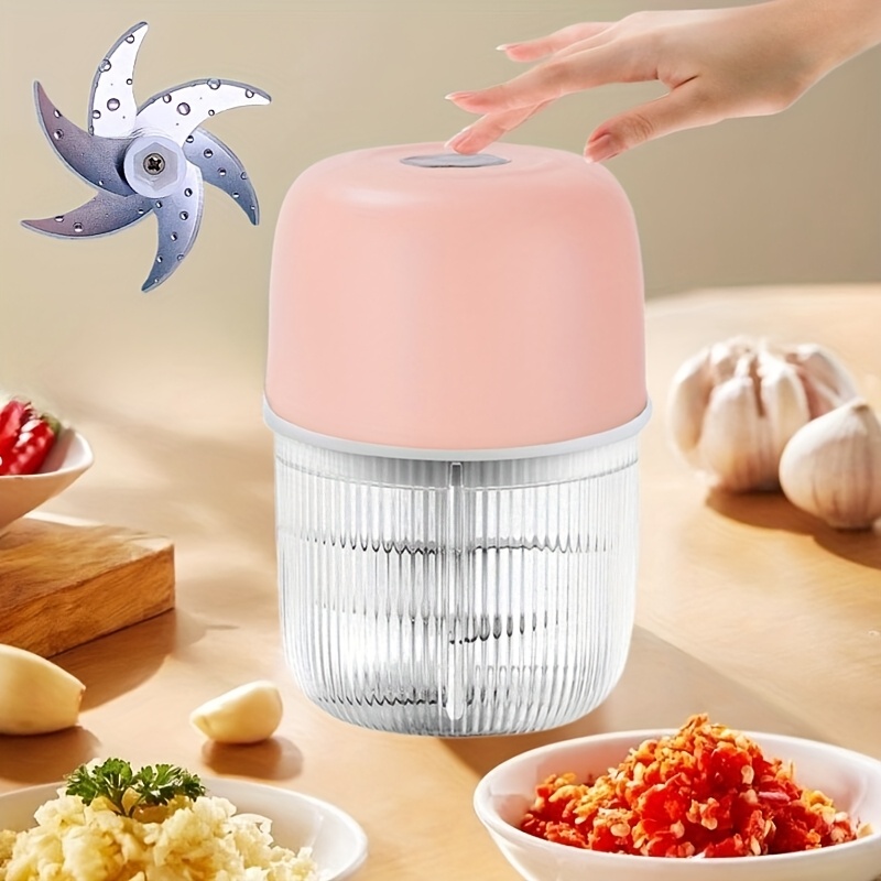 11 8oz electric mini garlic chopper usb meat grinder garlic masher durable ginger and vegetable crusher kitchenware Product details 2