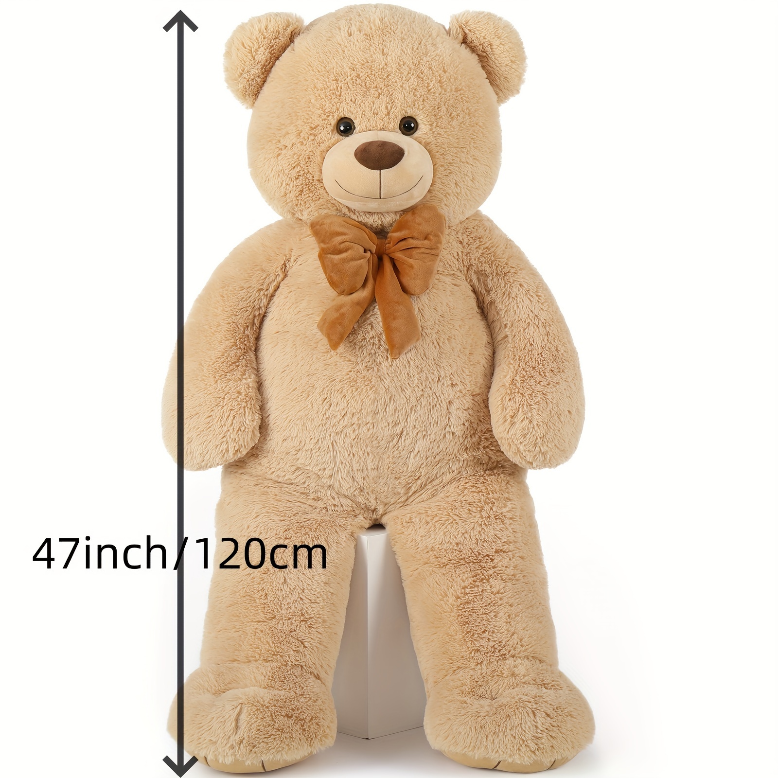 

Maogolan Teddy Bear, 4 Feet Soft Big Stuffed Size 47 Inch Plush Bear Toy Valentine's Christmas Birthday Gift For Girlfriend Kids, Brown