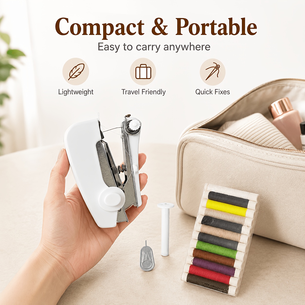 27pcs Portable Handheld Mini Sewing Machine Set