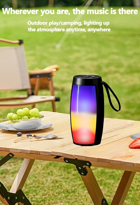 wireless small audio desktop home outdoor portable speaker for friends black 1pc details 1