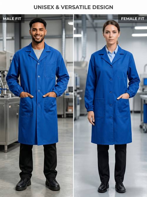 abrigo largo de para hombre, de larga, chaqueta uniforme de antiestática y antipolvo, estilo unisex, para fábricas, agrícola, y almacenamiento, y s en múltiples , abrigo largo