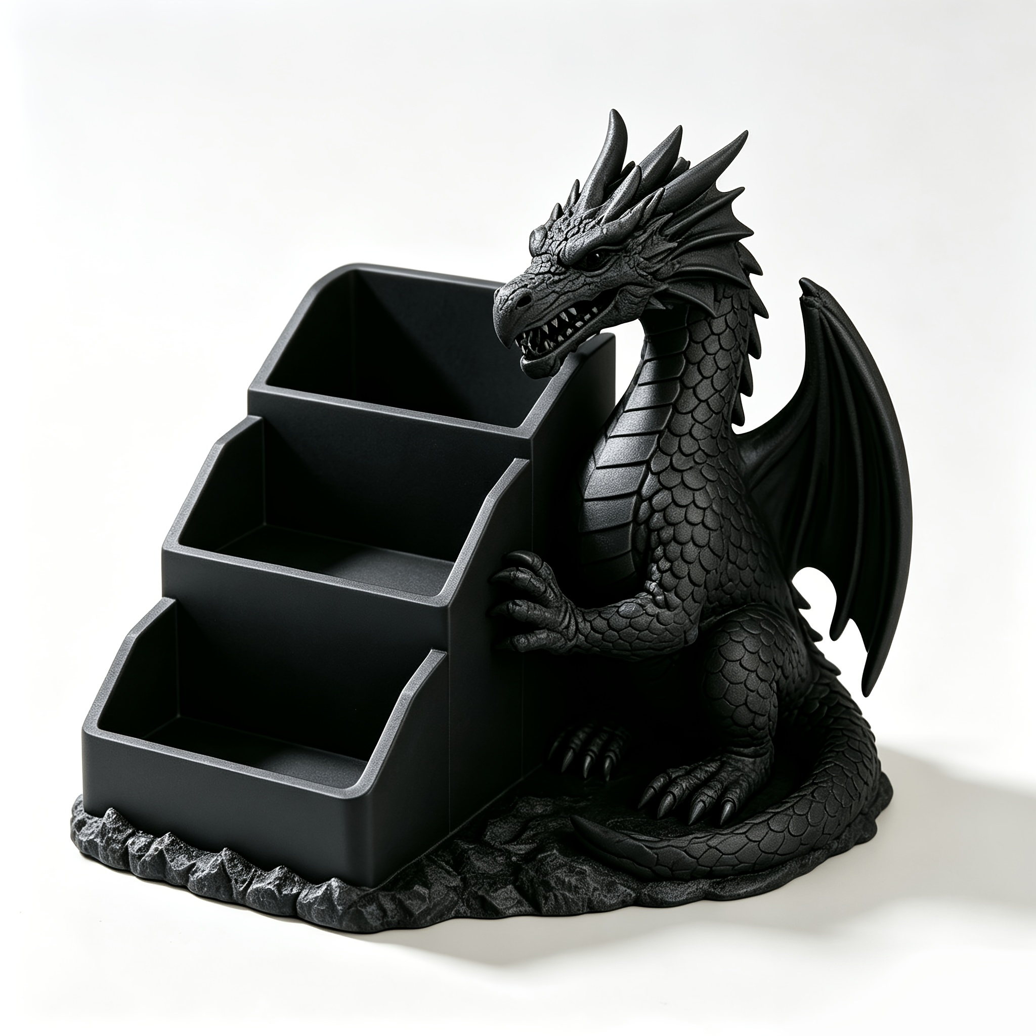 TEMU A Printing Dragon-shaped Jewelry Storage Box Decoration, Unique And Innovative Creative Gifts, Multi-functional Desktop Ornaments, Modern Home