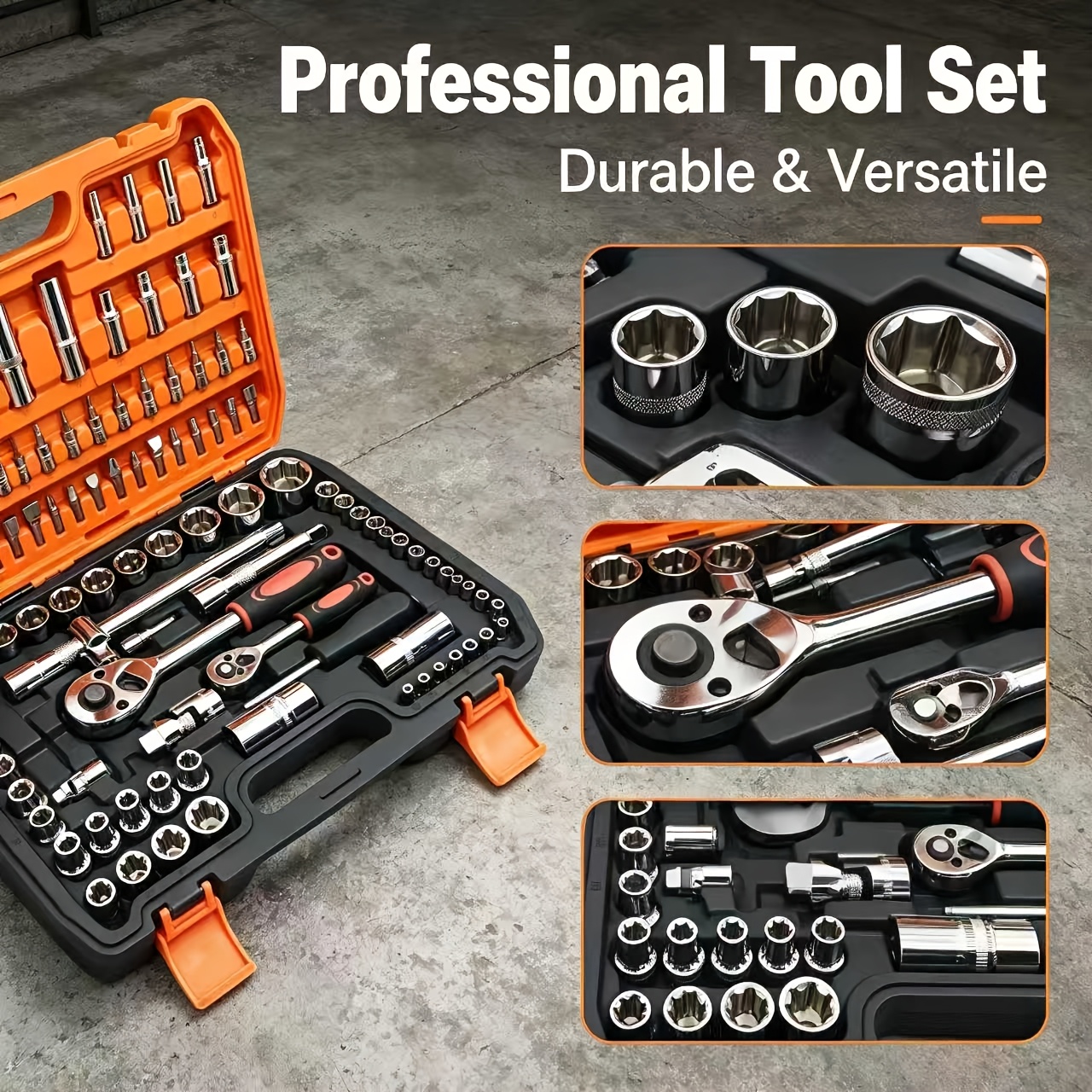 51+2pcs Heavy-Duty Professional Socket Wrench & Tool Set