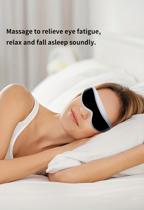 New Portable Electric Eye Massager for Home Use, Vibrating Eye Care Device, Eye Massage Mask - White - 1pc