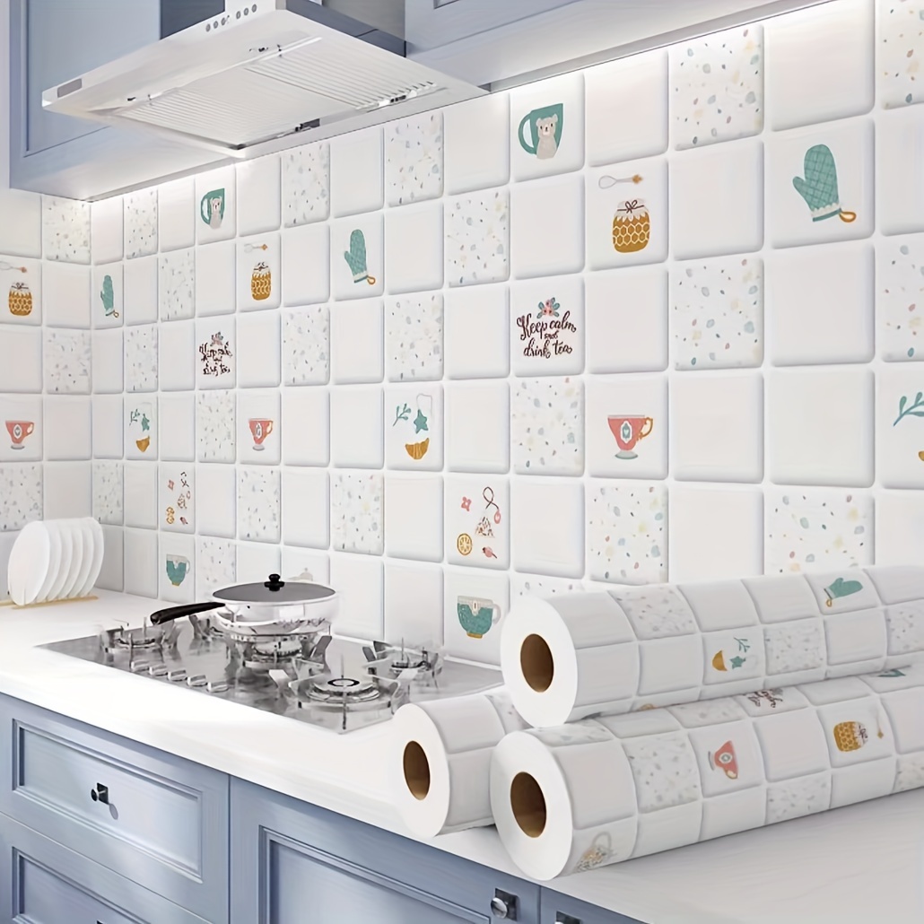 Image of 1 Roll Self-adhesive Wallpaper, Contact Paper, , Waterproof Removable Living Room Kitchen Bedroom Dormitory Wallpaper, Furniture Refurbishment Wallpaper, Fall Aesthetic Wall Decor