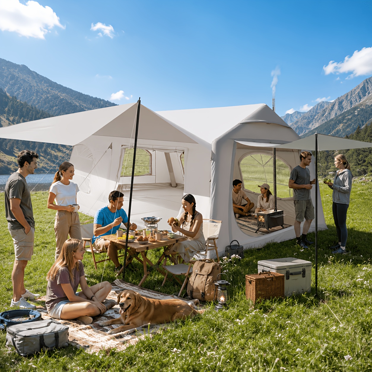 inflatable air tents sold on Temu United States