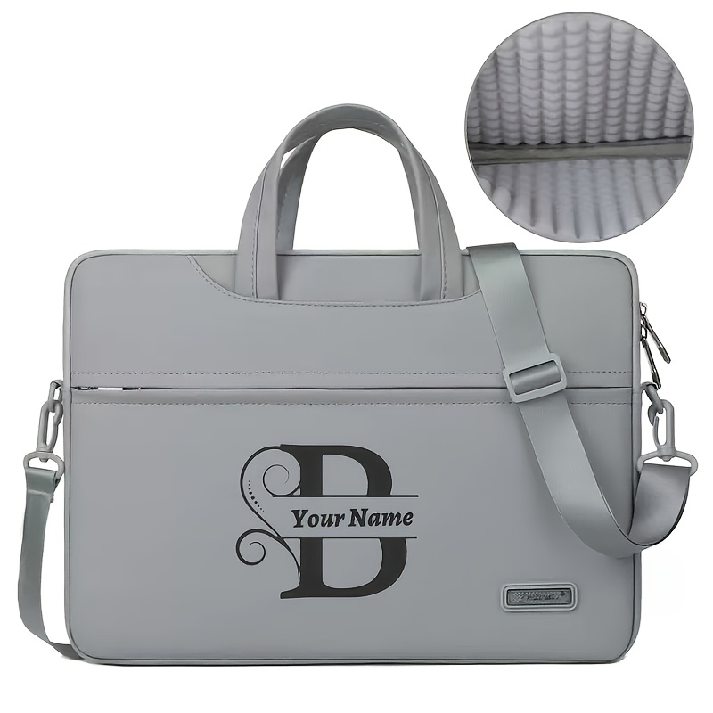 Large-Capacity Customizable Laptop Bag in Gray