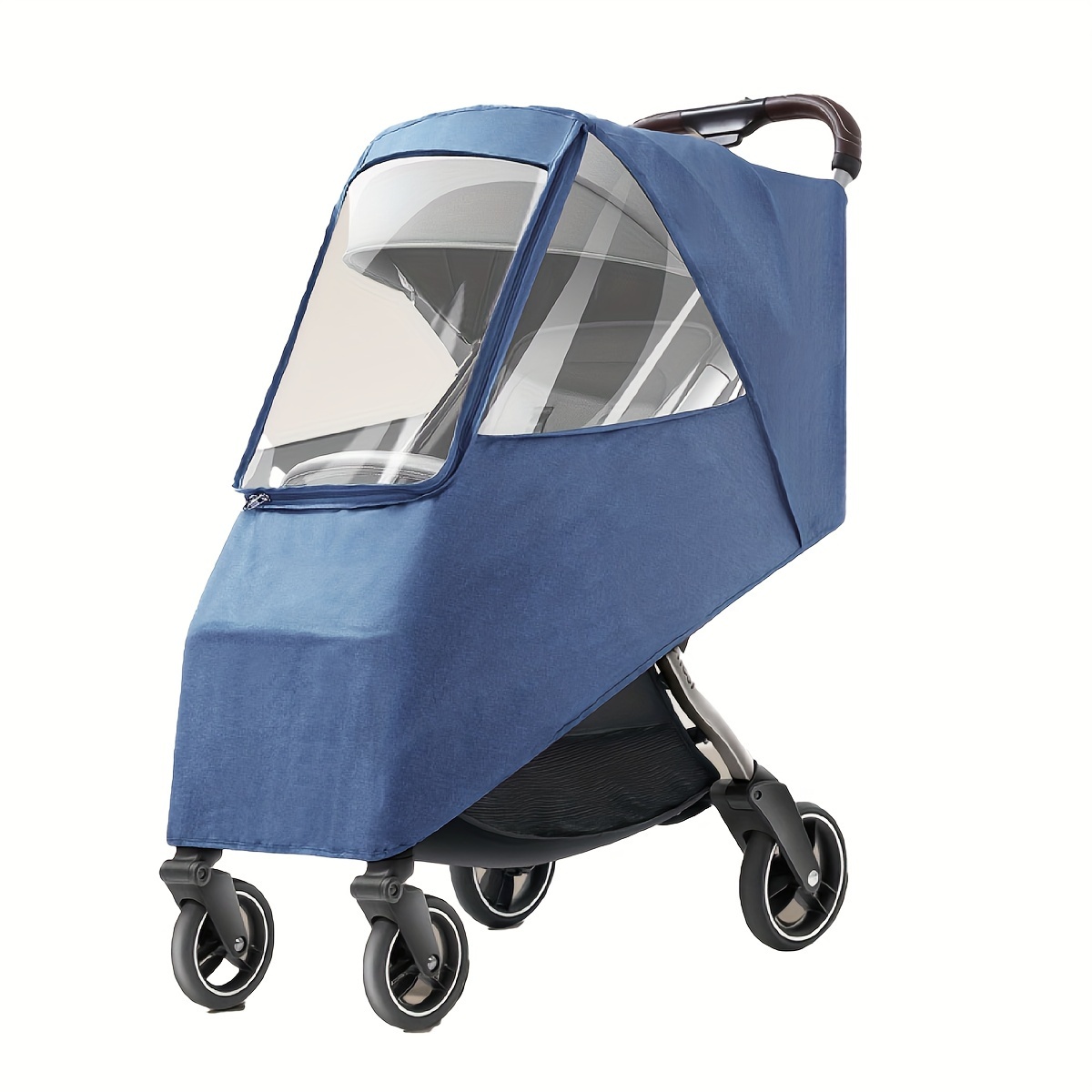 Stroller Rain Cover - Windproof, Dustproof & Cold-Resistant with High Viewing Window, Splash Guard for Small Pushchairs