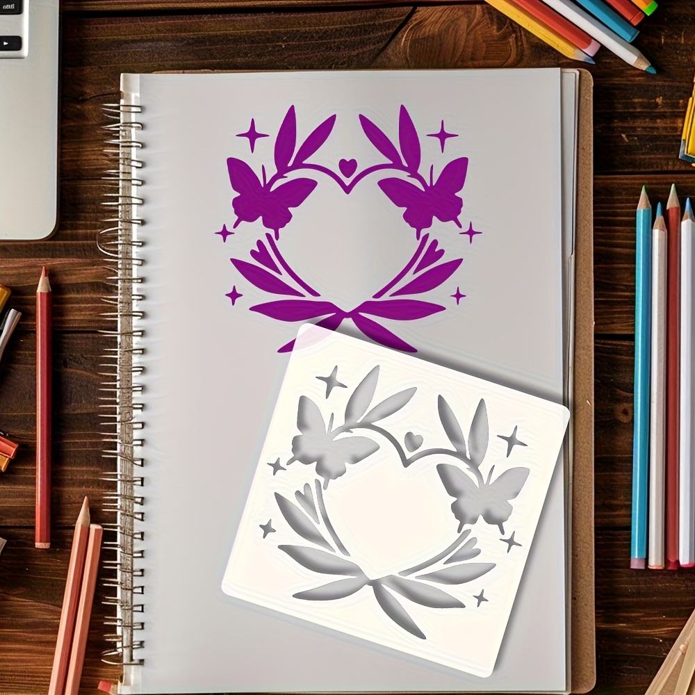 Love Butterfly Dance Painting Craft Templates, 6pcs