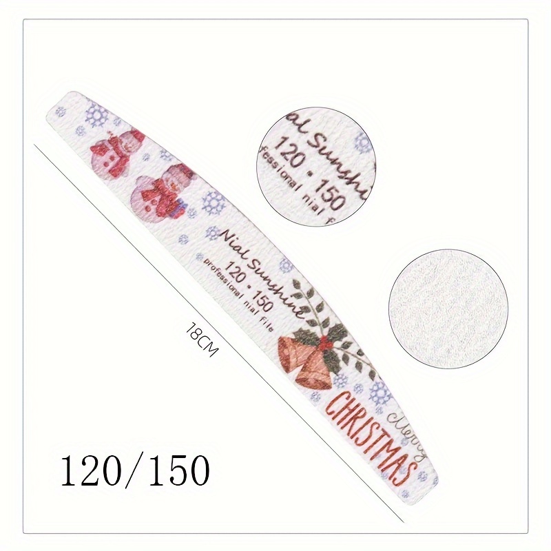 Christmas Nail Files and Buffers Set with Mixed Grits