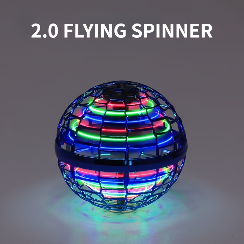 Jouet de balle volante, Globe 360rotatif à commande manuelle Orbe volante  Ball Magic Led Lights Controller Mini Drone Flying Toy Boomerang Fly  Spinners pour enfants