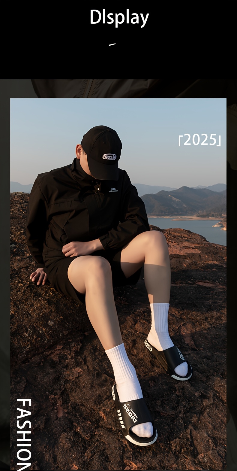 A Pair of Unisex Fashion Sports Slippers - EVA Material, Lightweight, Non-Slip, Shock Absorbing, Durable Sandals for Indoor & Outdoor Wear, Ideal for Hiking And Casual Ussuitable for Men & Women