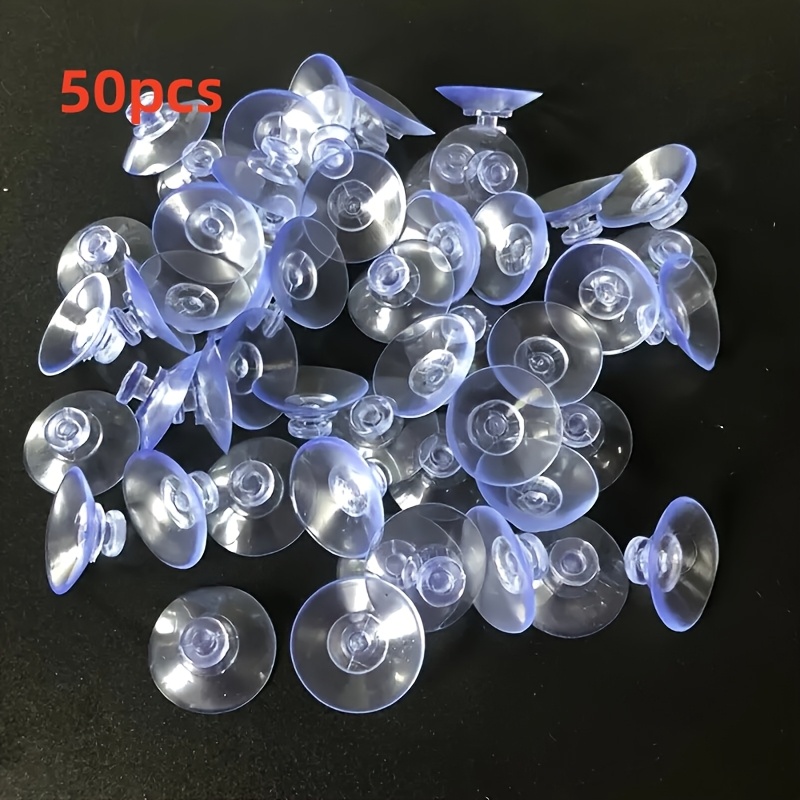 Image of 30/50pcs Transparent Suction Cups: Easily Hang Anything On Kitchen And Bathroom Walls, Practical Hooks, Utility Hooks