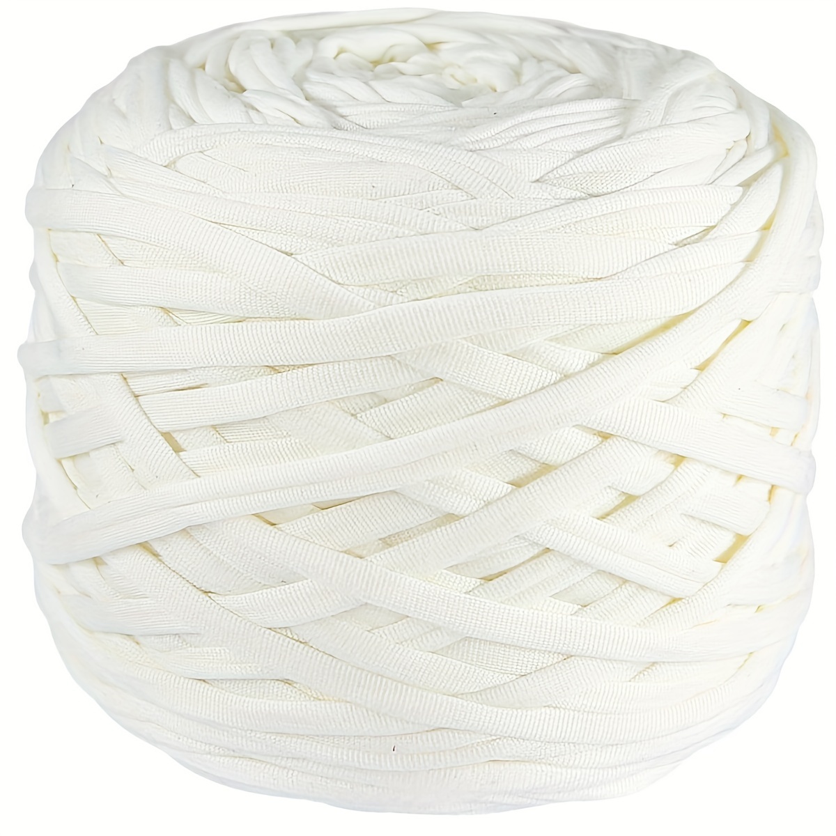 Image of 400g T-shirt Yarn Elastic Fabric Crochet Cloth Yarn For Knitting, 130 Yards Spaghetti Yarn Thick Knitting Yarn For Hand Bag Basket Cushion Crocheting Projects, Home Decor