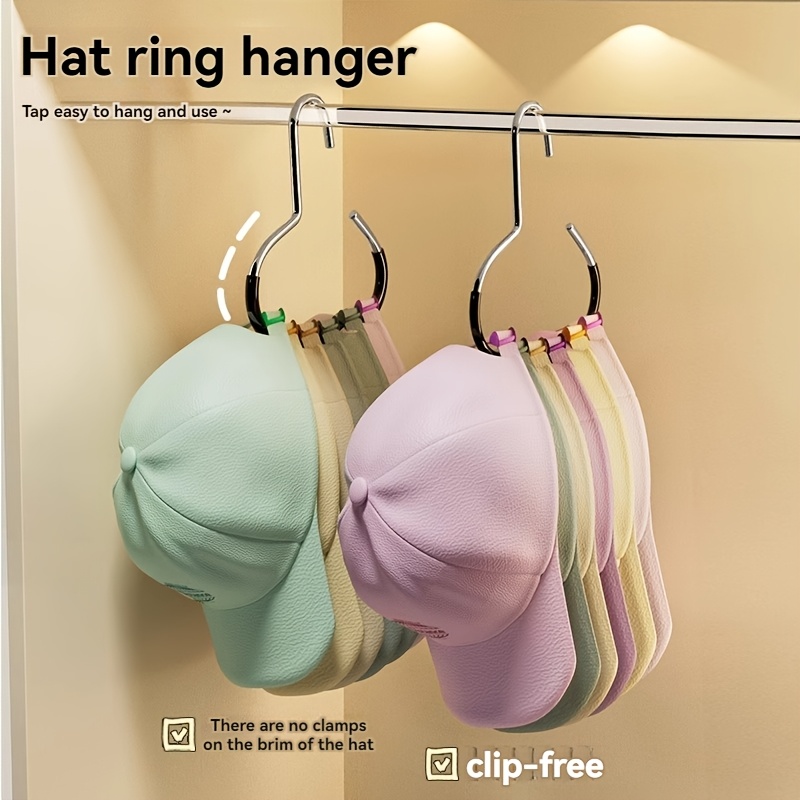 

1pc New Hat Hanger, Hat Storage 1 Hanger Can Top Hats, Dormitory Inside Hanging Baseball Cap Sling Home Multifunctional Hanging Hat Display Rack, , No Hook Needed