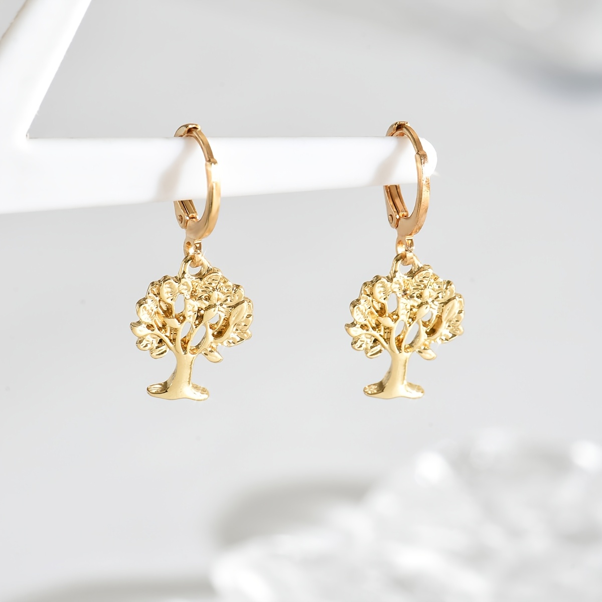 TEMU Un Par de Aretes de Estilo Árbol de , Ideales para Uso Diario Especiales