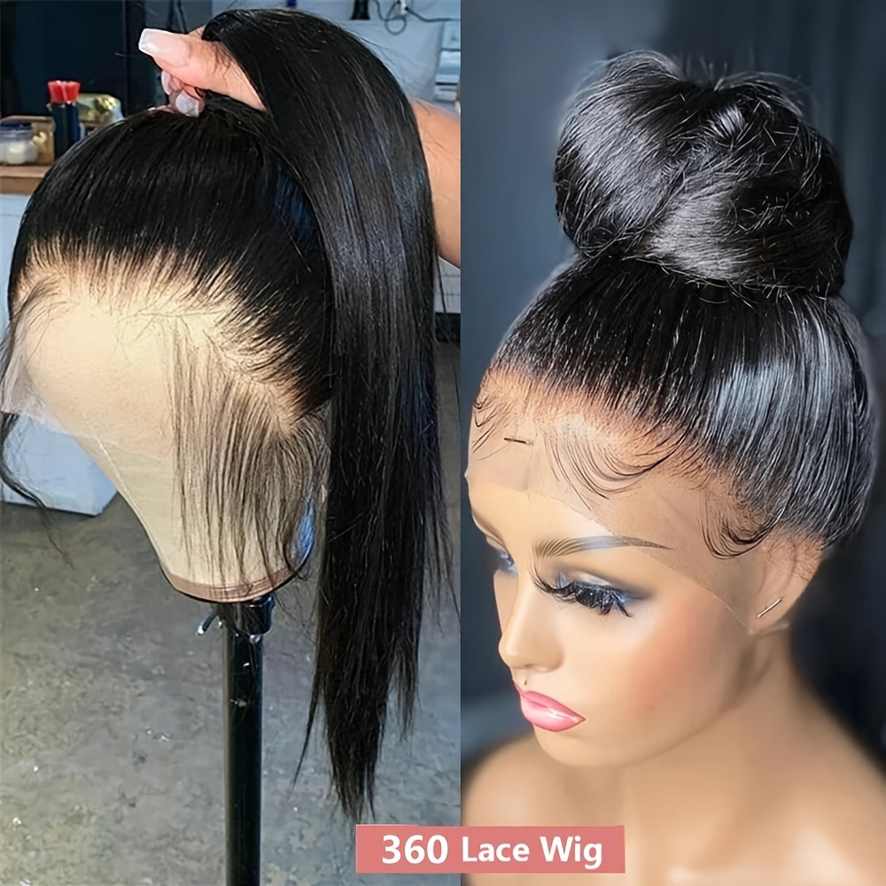 360 Full Lace Human Hair Wigs Baby Hair Temu