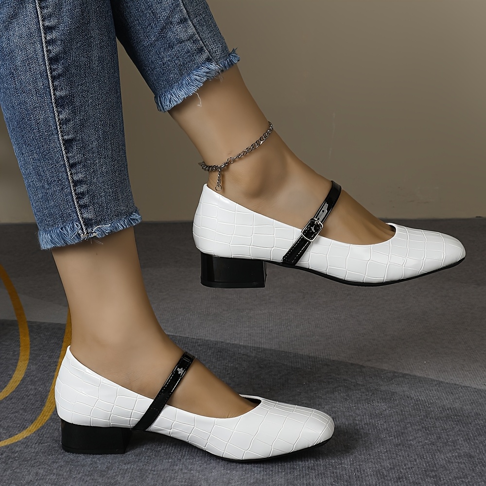 scarpe donna bianche tacco e punta stile e Temu Italy