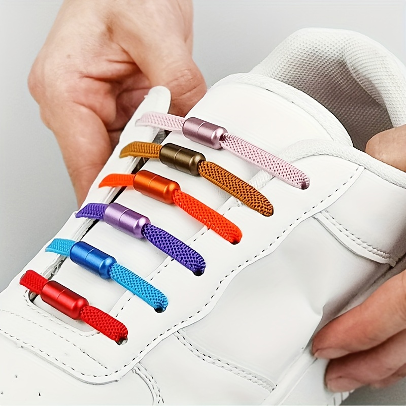 

1pair No-tie Shoelaces, Silicone Shoe Laces For Sneakers, 39.37in/100cm Length, Assorted Colors, Fits All, & Flexible