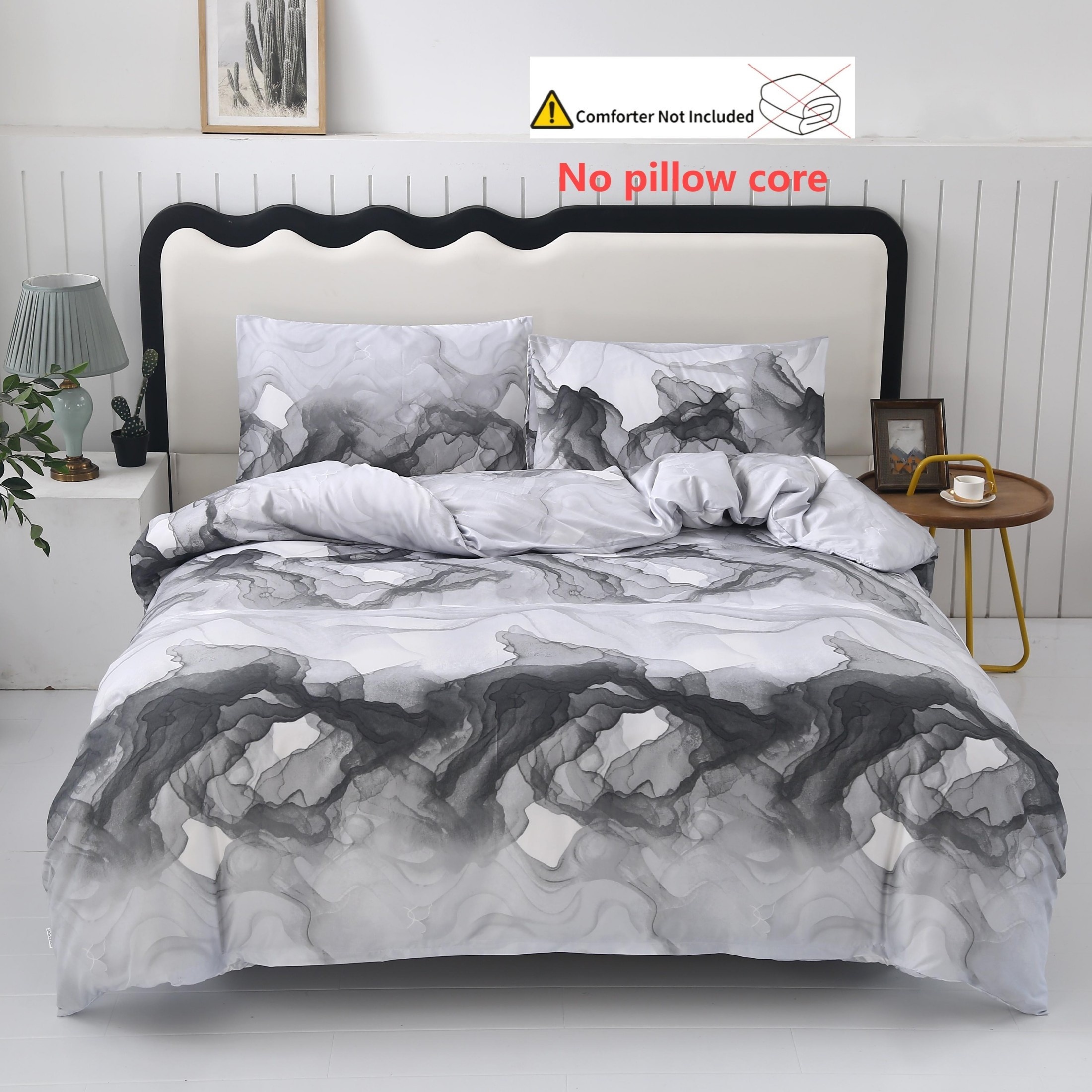 3pcs Printed Duvet Cover Set: 1 Duvet Cover + 2 Pillowcases, No Filler Included, Fabric Weight 80g