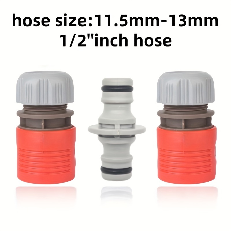 Image of Abs Hose Fixing Set, Expandable Hose Connectors, Male Hose End Repair, Replacement For Garden Hose Ends, Water Hose Pipe Fittings And Adapters, Suitable For 3/8, 1/2, 3/4, And 1-inch Hoses