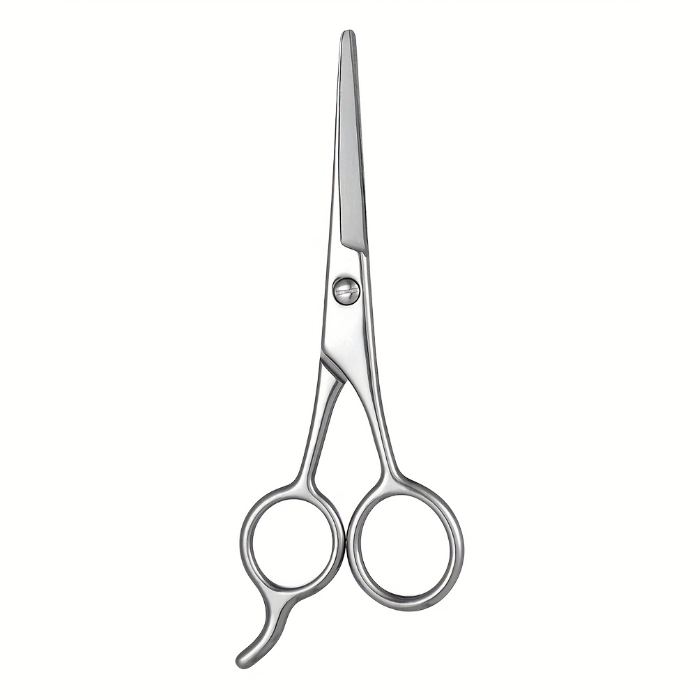 TEMU Ciseaux à barbe professionnels ambidextres en acier inoxydable pour coupe de cheveux de coiffeur, ciseaux à éclaircir, tondeuses à bande droite