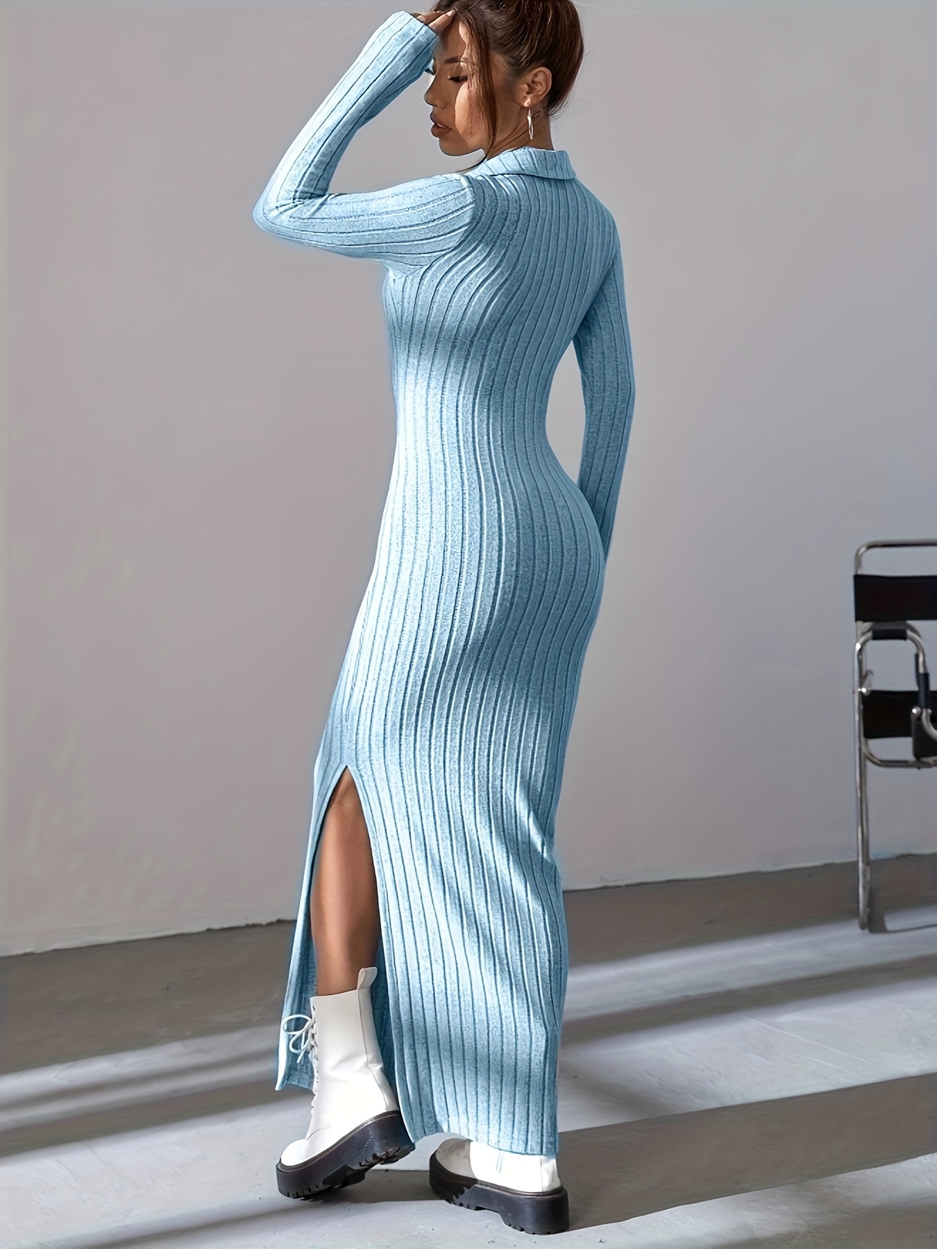 Remelon Women's Striped Half Sleeve Tunic Bodycon Midi Dress - Stretchy Pencil Dress For Casual Or Party
