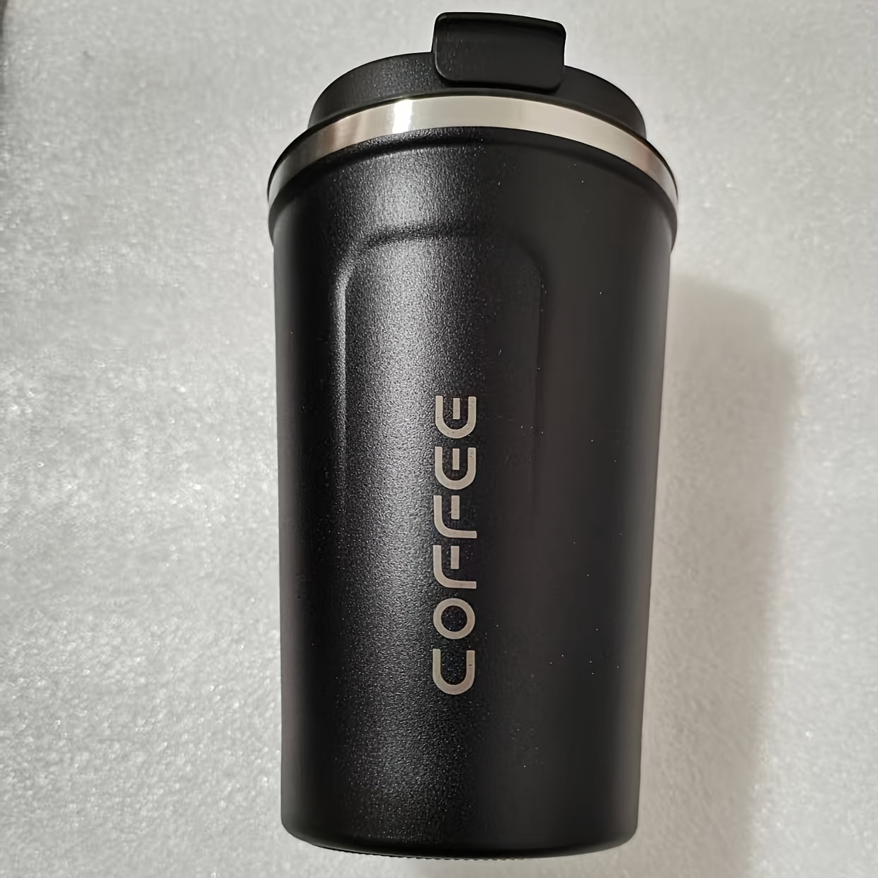 double wall insulated stainless steel travel mug 380ml 12 85oz leak proof touch sensitive temperature display portable camping car cup for hot cold drinks reusable holiday gift pa material black 10
