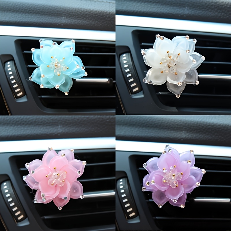 4pcs For Lotus Car Aromatherapy Clip - , Multiple Fragrance Options, Enhance Interior Aesthetics And Mood