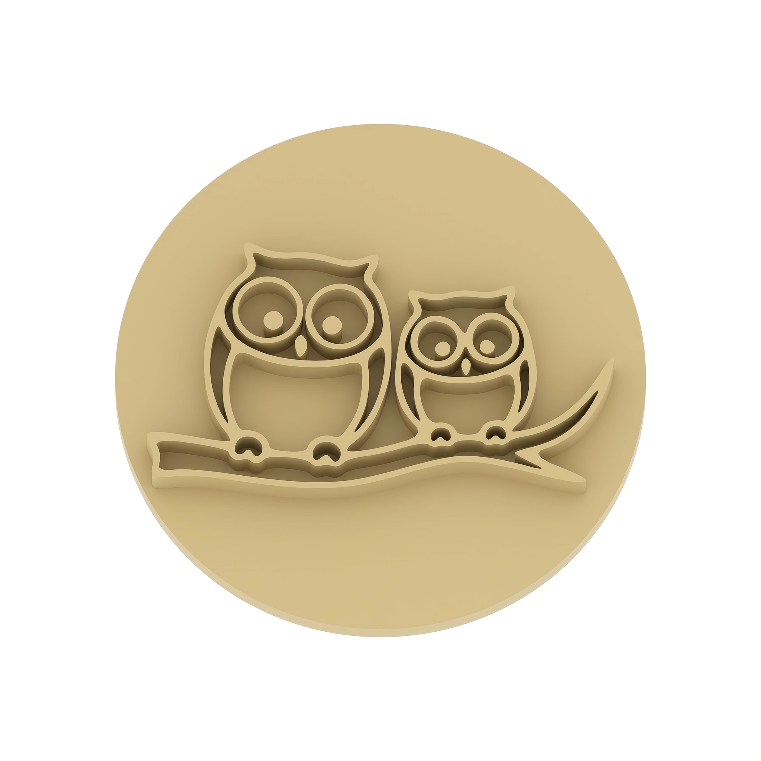 TEMU 1pc Plastic Owl Texture Stamp Tool - Forest-themed Owl Embossing Seal Suitable For Polymer Clay, Pottery, Coasters, Jewelry Making, Sculpture &