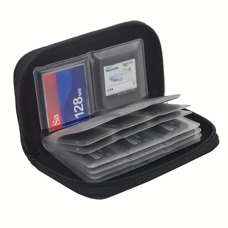 TEMU 1pc Portable Multifunctional Pvc Card Storage Bag- Store Cf, Sd And Switch Storage Cards! Keep Your Storage Cards Safe And Organized- 1 Portable