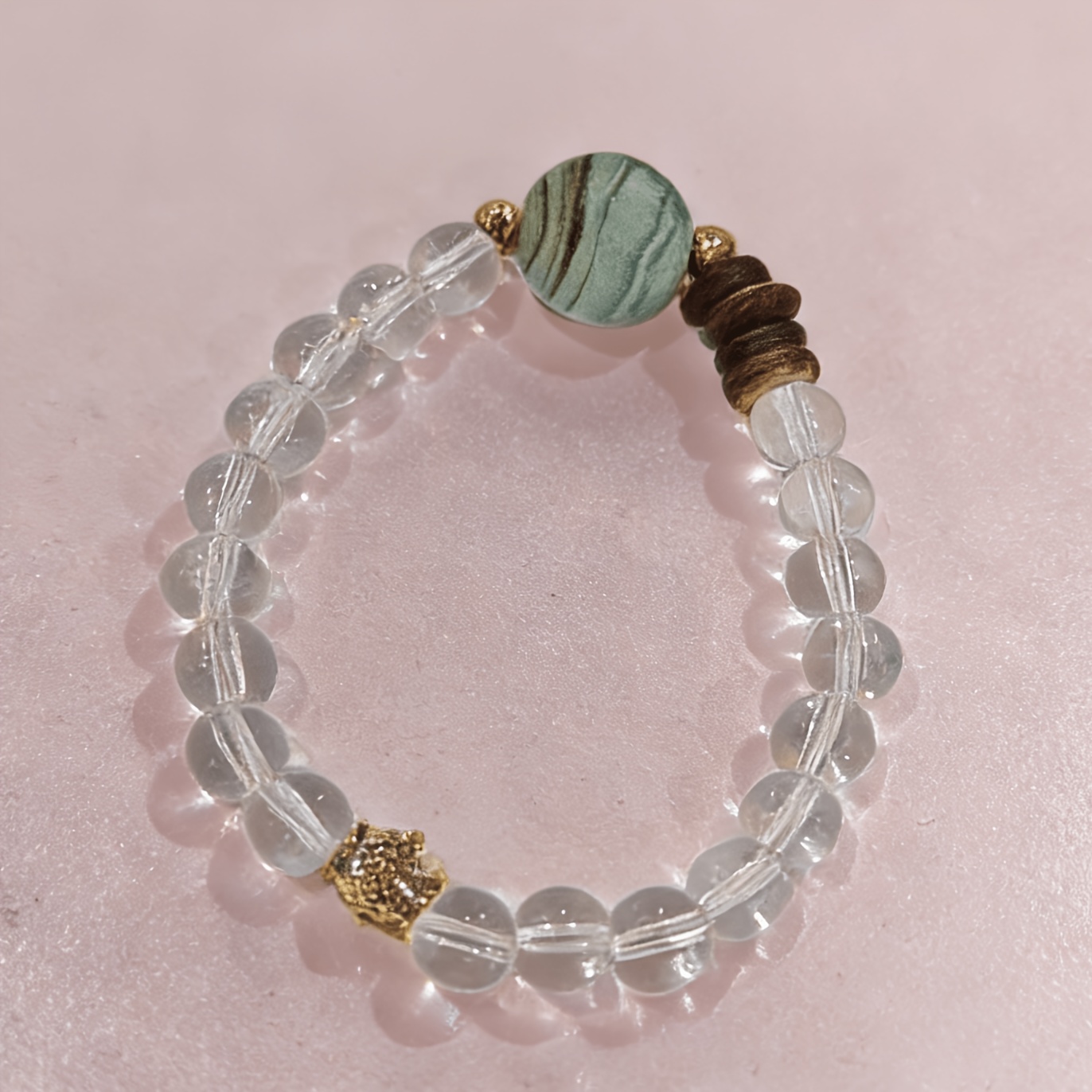 Imitation Natural Clear Bohemian Bracelet, Retro Design
