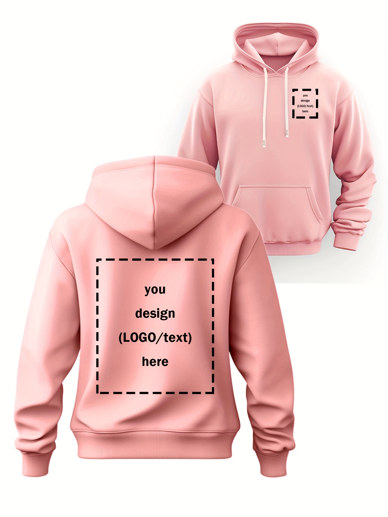 Hoodie Bedrucken Lassen Für Mädchen/Jungen, Kapuz Produktbild-Vorschau 3