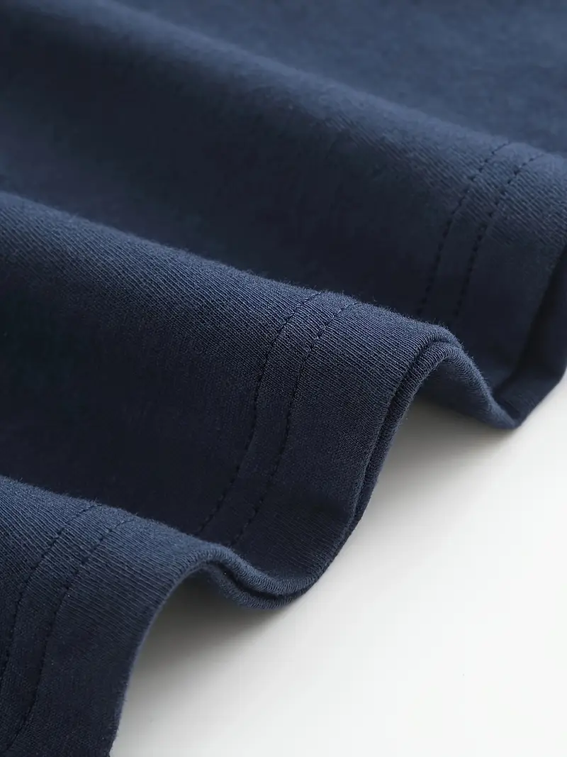 mens navy casual t shirt heavyweight 180gsm pure cotton crew neck tee for formal events machine washable shirt with everyday elegant style Product details 4