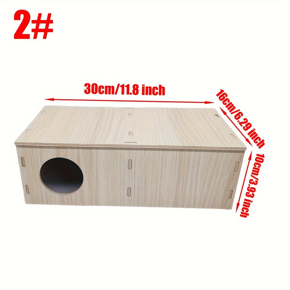 Hamsterversteck Aus Holz Mit Leiter & Futternapf – Abnehmbares Kleintierhaus Für Hamster, Ratten & Rennmäuse (20x20x12 Cm)