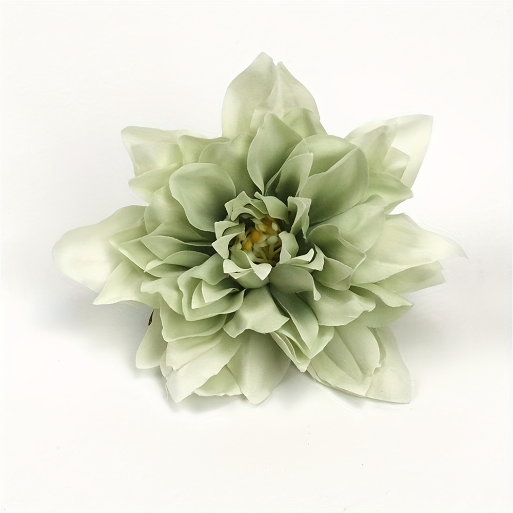 4pcs Artificial Dahlia Flowers Head - 4.72 Inch Bulk Hydrangea Head For Wedding Home Decor Fake Bouquets Cake Topper Wreath Making Wedding Party Centerpiece Decor Faux Flower