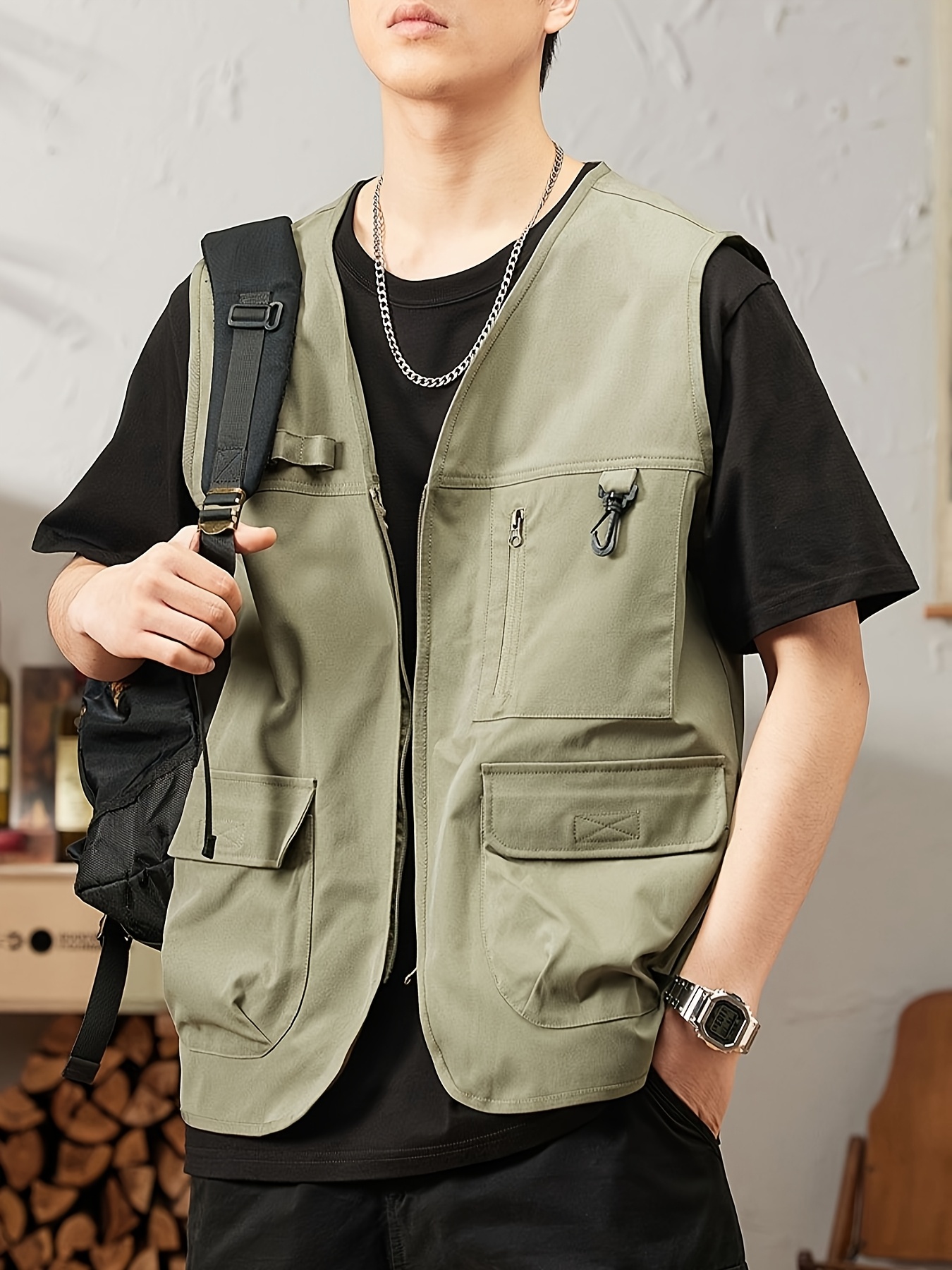Fashion Outdoor Multi-pocket Fishing Vest Hiking Photography Vest Waistcoat new