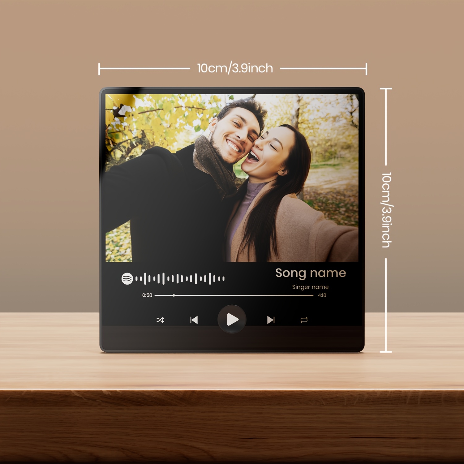 Personalized Spotify Music Fridge Magnet - Custom Song & Playlist Magnets with Your Spotify Username/Dashboard Picture, Compatible for MP3 Files - Unique Valentine's/Birthday/Wedding Gift for Her/Him, Boyfriend/Girlfriend, Fridge Door Accessory