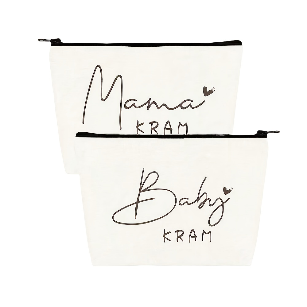 E-shop 2er-Set BABY THINGS MOMMY THINGS Organizer- - Minimalistische Aufbewahrungsbeutel mit Griffen, tragbarer, reisefreundlicher Organizer für