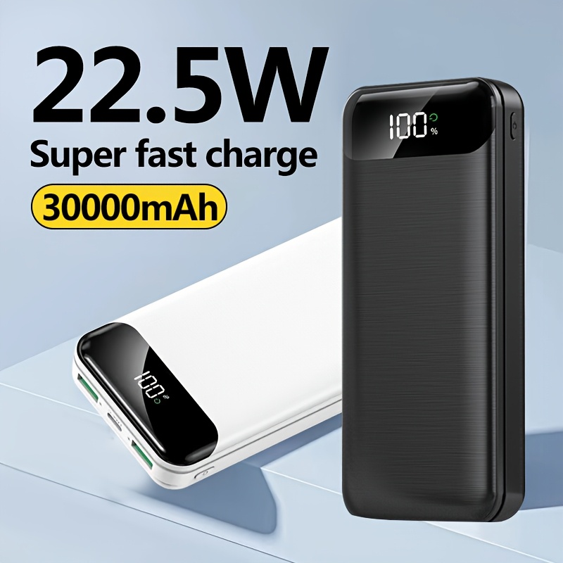 

30000mah Large Capacity Portable Power Bank, Suitable For Charging Electronics/mobile Phone Devices, With Led Display/dual /multiple Colors From, Portable Emergency Power Supply Device For