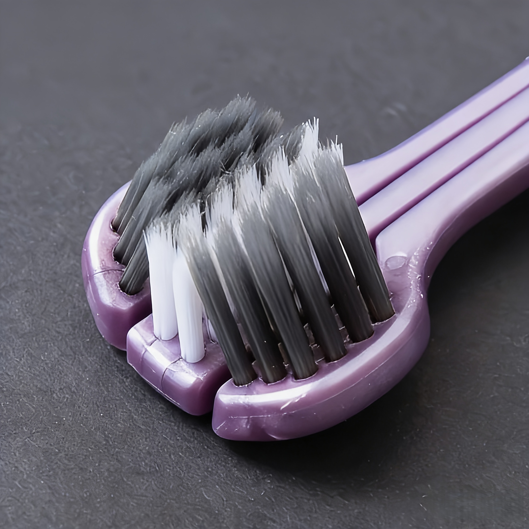 6pcs Random Color 3-Sided Soft Bristle Toothbrush Set