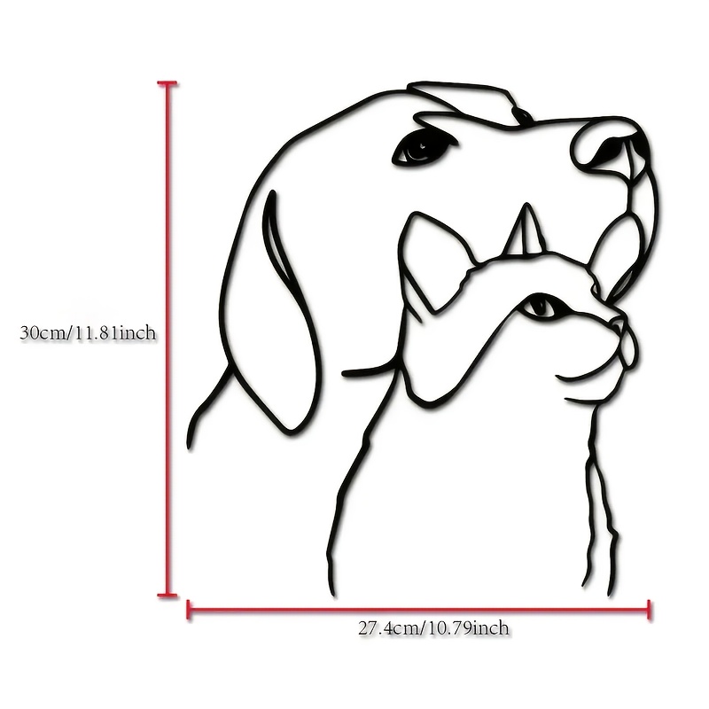 Image of Chic Metal Animal Wall Art - " Line Drawing, Perfect For Thanksgiving & Christmas Decor, Ideal Housewarming Gift,halloween