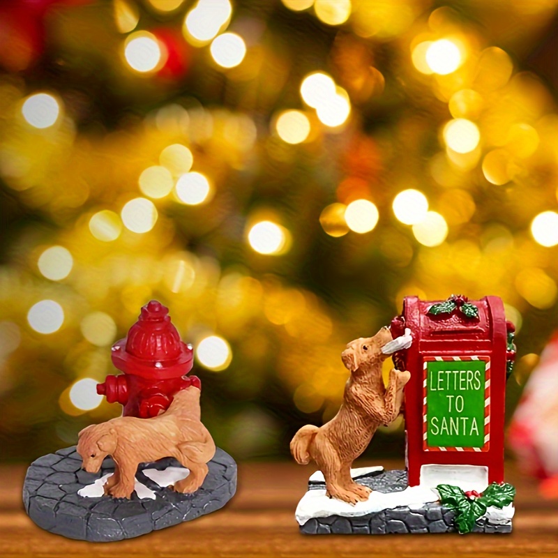 

Christmas /christmas Fire Hydrant Villages Sets For Christmas Decoration Cute Doggy Letter To Santa Resin Christmas Ornaments