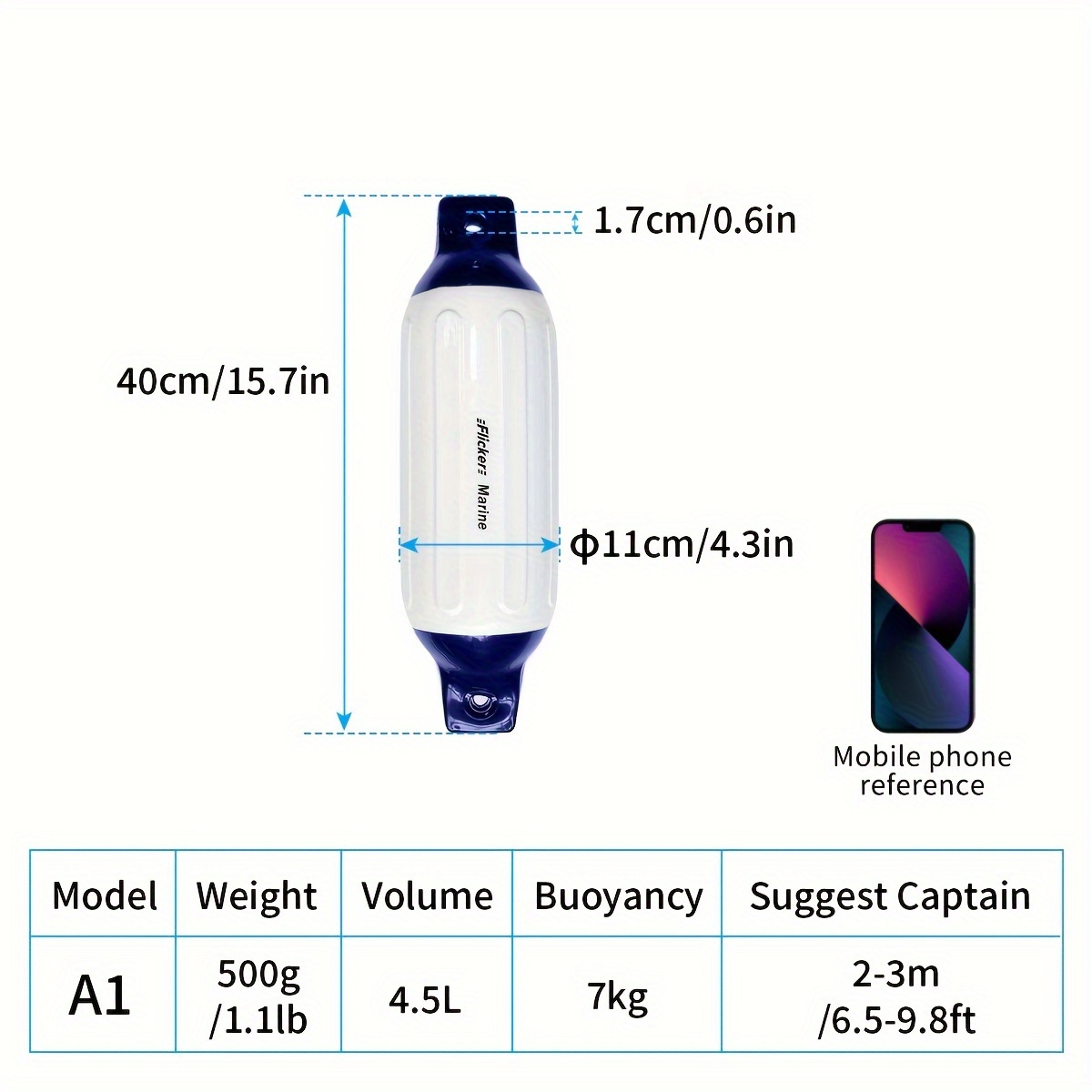 Parabordi Gonfiabili Per Barca HOMASIS - Set 4 Pezzi, Doppia Foratura, PVC, Per Yacht E Banchine
