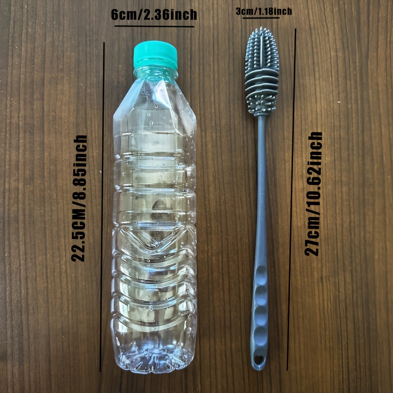 Easy-Clean Silicone Bottle Brush with Long Handle - Perfect for Sports & Outdoor Use